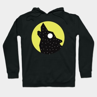 full moon howling wolf Hoodie